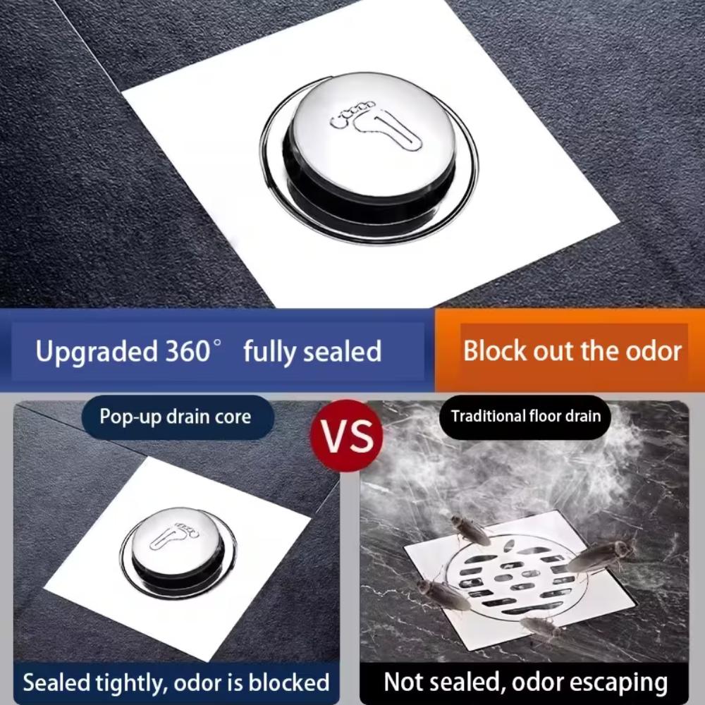 Stainless Steel Shower Drain with Smooth Edge Design Clog Resistant Fast Drainage Modern Bathroom Essential Minimalist White Round Drain No Overflow