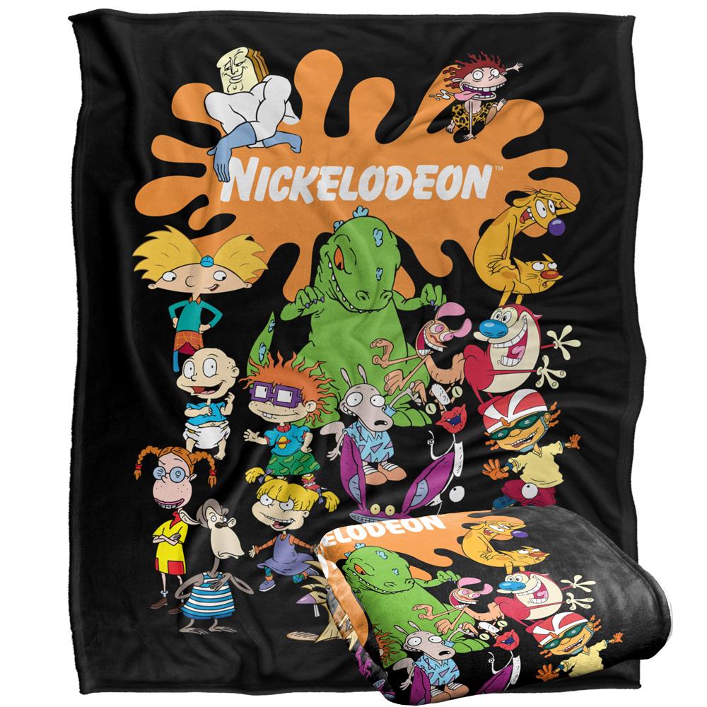NICKELODEON Silky Splat Group Supersoft Blanket