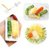Rotate Potato Slicer 3 String Twisted Potato Slice Cutter Spiral DIY Manual Creative Kitchen Gadgets Vegetables Spiral Knife