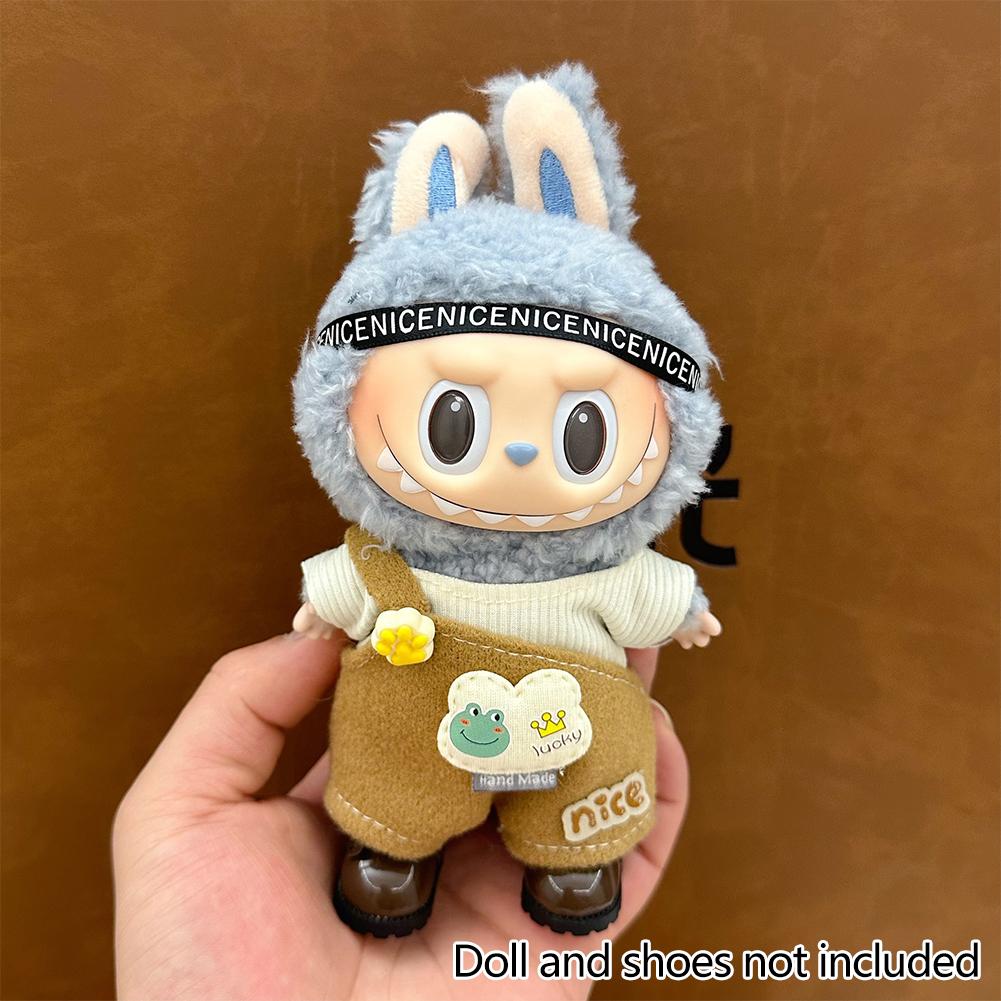 

Для 17 см Кукольная одежда Лабубу Модная одежда Толстовки Кукольная одежда Цветовые толстовки Кукольные аксессуары Милые украшения Маленькая одежда 07#