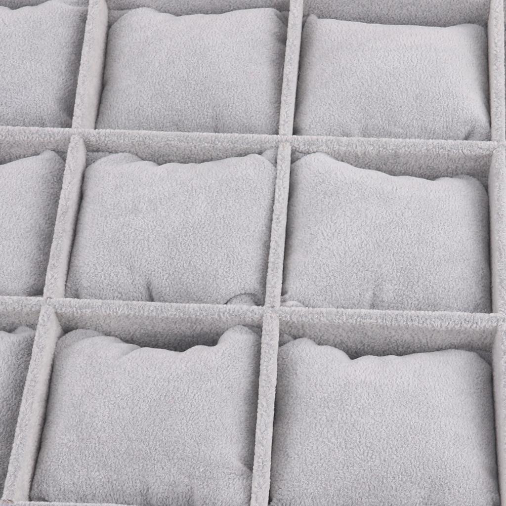 High Quality Luxury Velvet Jewelry Display Bracelet Watch Organizer Tray Bangle With Pillow Cushion