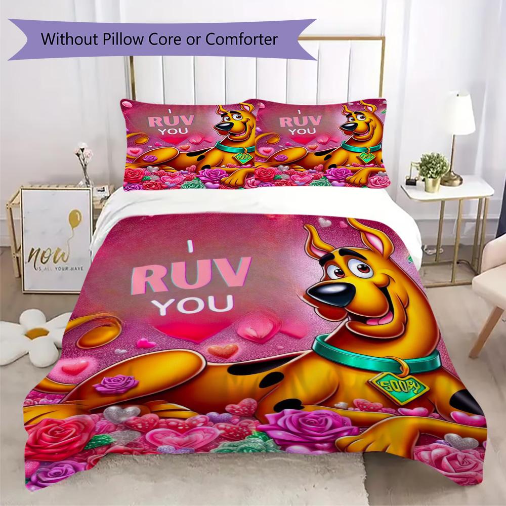 Halloween fantasy comedy adventure cartoon movie Scooby-Doo provides comfortable bedding covers and pillowcases for home use (without core) K13