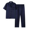 Spring and Autumn New Pajamas Men's Ice Silk High-end Sense Long Sleeve Teen Men's Summer Silk Simple High-end Loungewear