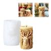 New Christmas Tree Carving Pattern Cylindrical Candle 3D Silicone Mold  Snowflake Cylindrical Elk Candle Mold