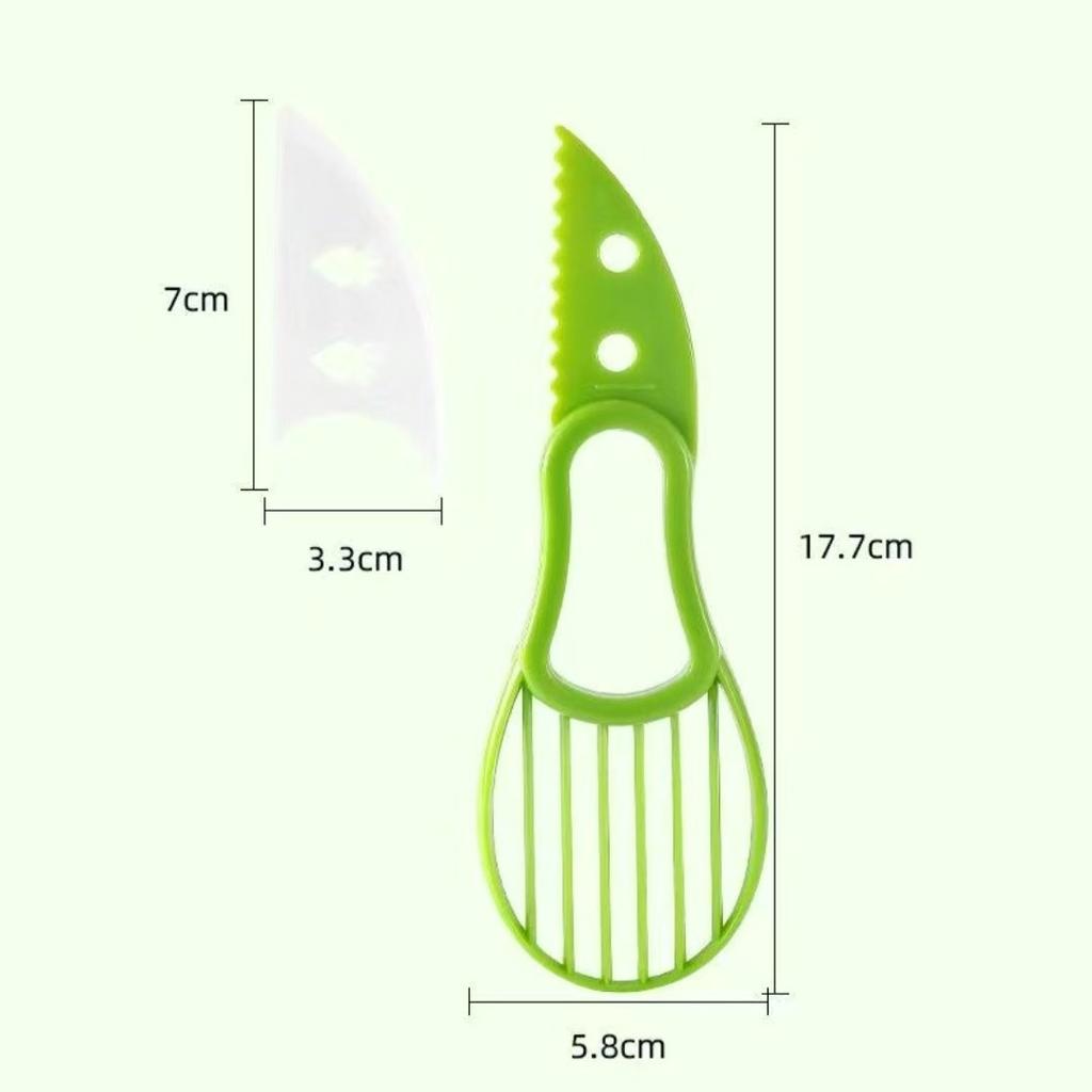 3-in-1 Avocado Slicer Shea Corer Butter Fruit Peeler Cutter Pulp Separator Plastic Knife Kitchen Vegetable Tools