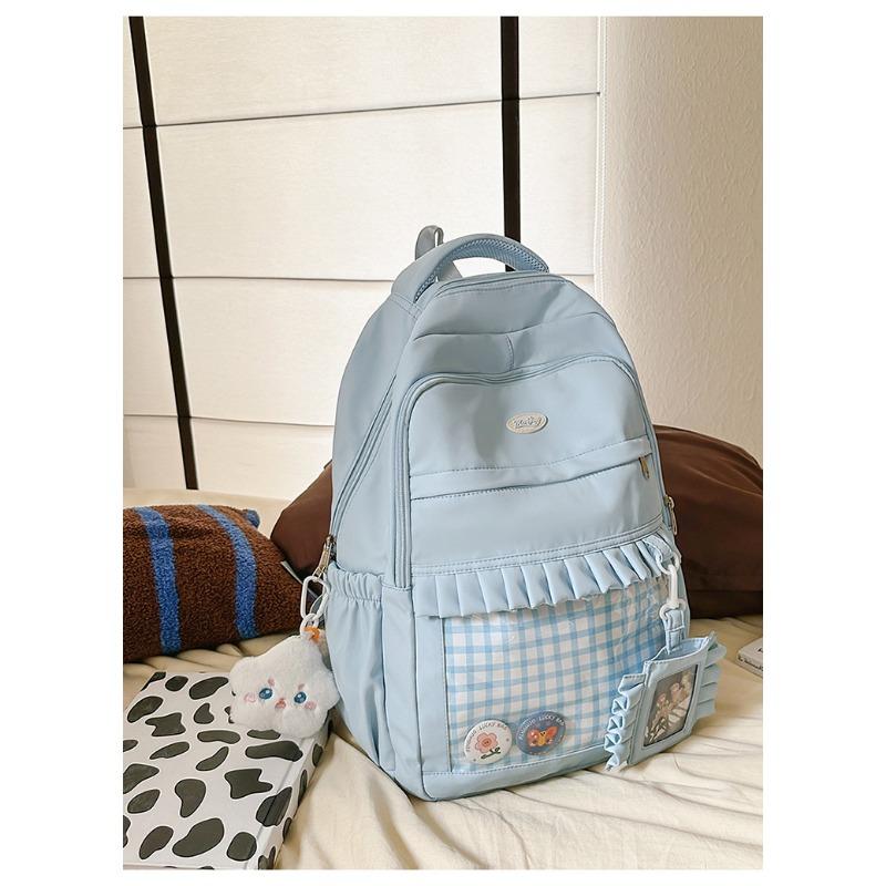 High-value, fresh and sweet, two-dimensional girl, high school student, large-capacity backpack.