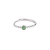 Natural jadeite sterling silver s925 ring Japanese exquisite fashion women's jewelry new Chinese daily jewelry gift