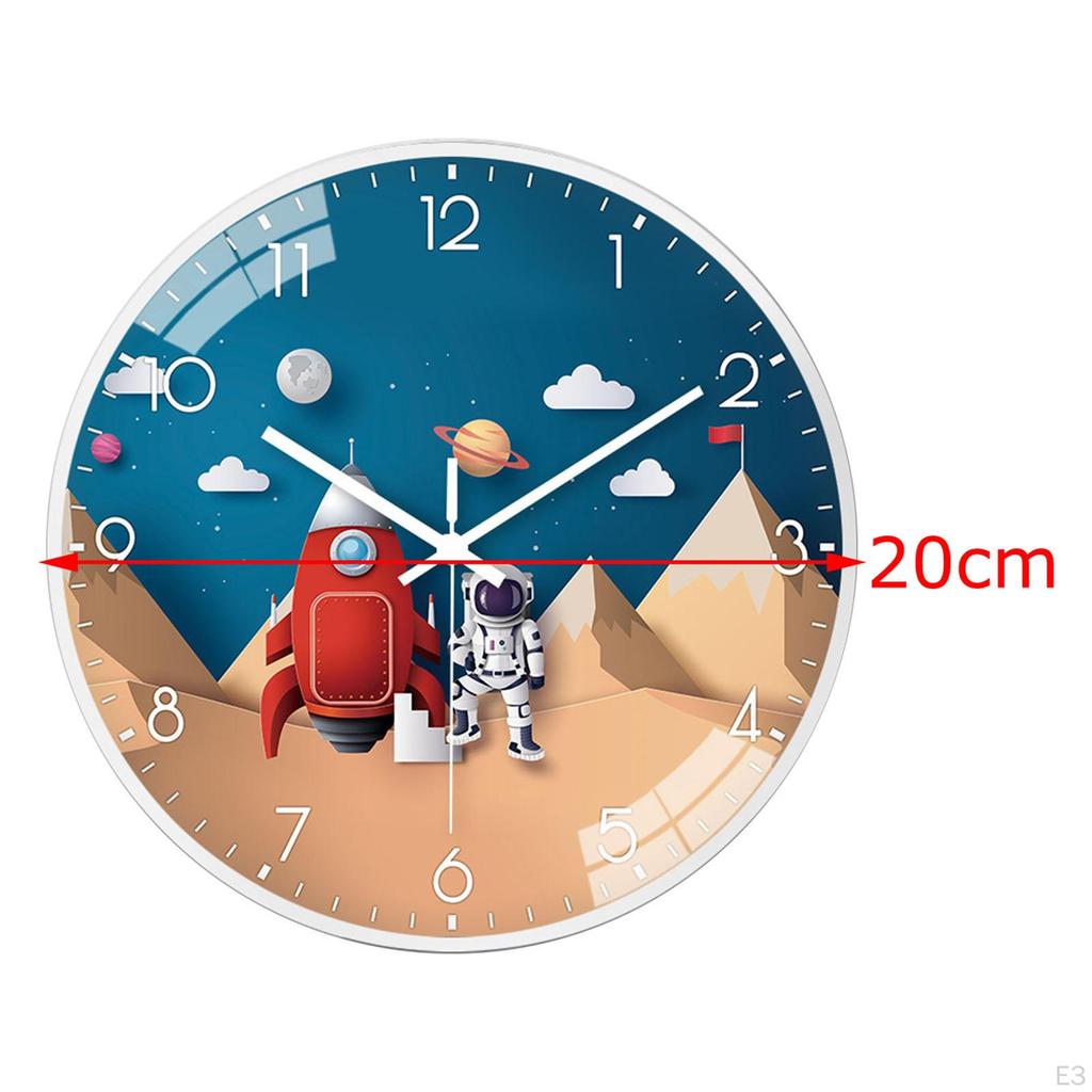 Astronaut Wall Non Ticking Decorative " Modern Analog for Bedroom Study Room