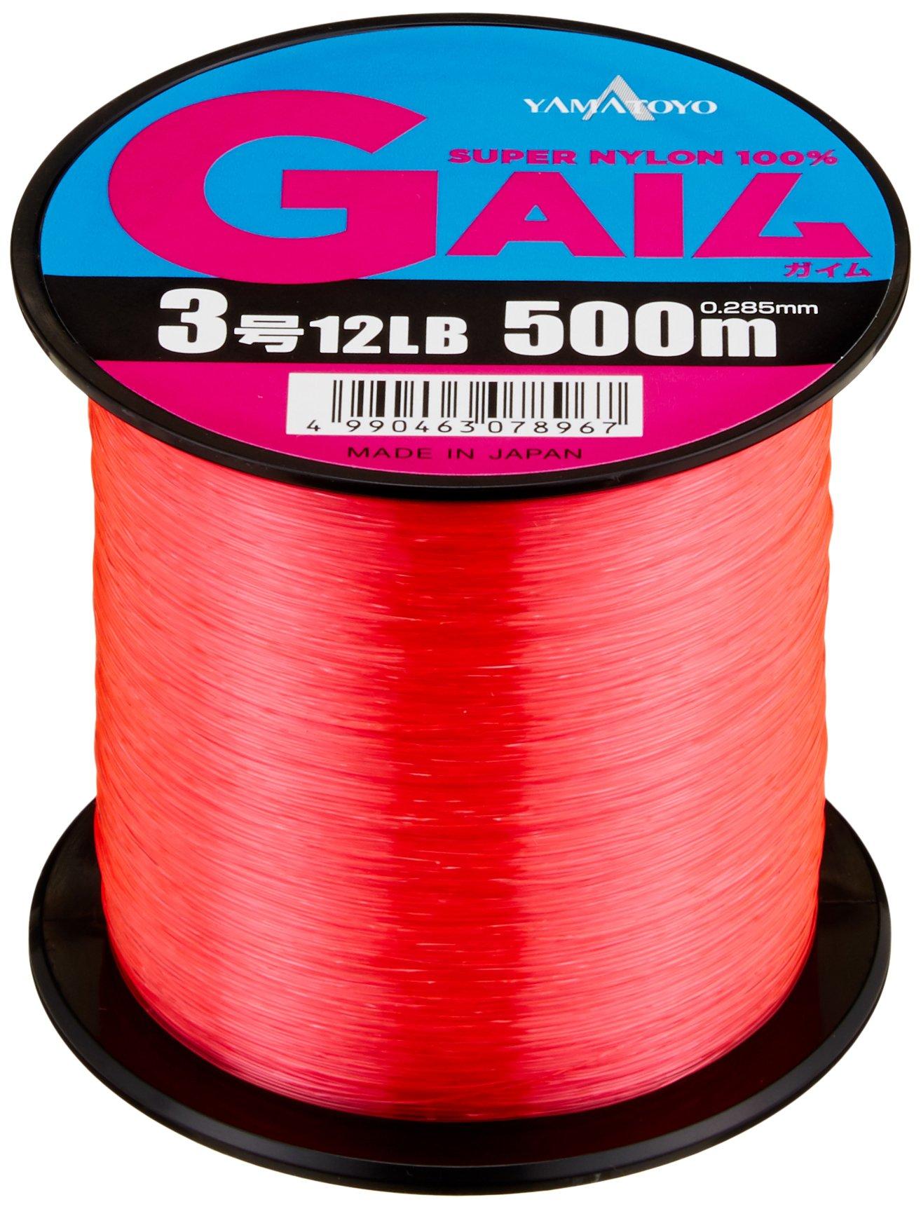 YAMATOYO Nylon Line Gaim 500m 12lb Pink #3 розовый