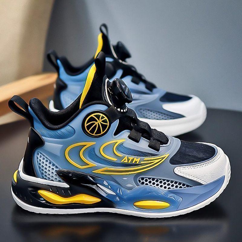 Dziecięce buty do koszykówki 2025 jesień oddychające buty sportowe chłopięce ultralekkie antypoślizgowe trend miękka podeszwa buty dla średnich i starszych dzieci