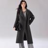 Women's Asymmetrical Alpaca Blend Long Wool Coat