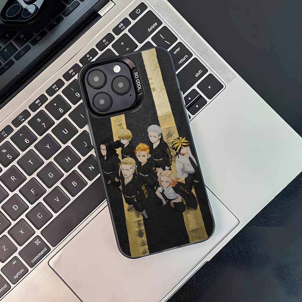 Tokyo Revengers Cool Phone Case For iPhone 17,16,15,14,13,12,11,Pro,XS,Max,Plus,Mini,SE4,E Black Matte Shockproof Cover
