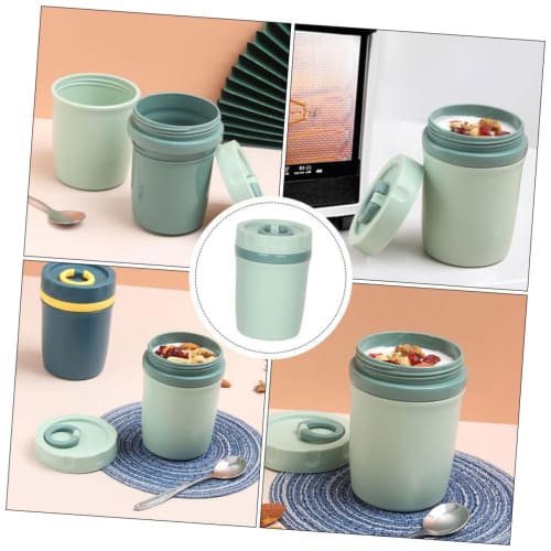 COHEALI Microwaveable Soup Cup with Lid, Portable Breakfast Cup, Food Container, Drink Container, Kids Lunch Container, Double-Walled Design, Heat Ins