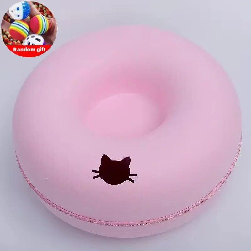 Pet Donut Felt Kočičí hnízdo Zábavná interaktivní hračka Tunel Spojovací dvouvrstvá kompozitní konstrukce Univerzální design s výřezem na kočičí hlavu