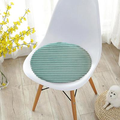 40cm Seat Cushion Cover Soft Protective Solid Color Round Stool  Chair Seat Flannel Protector Memory Foam Home Decor For Banquet