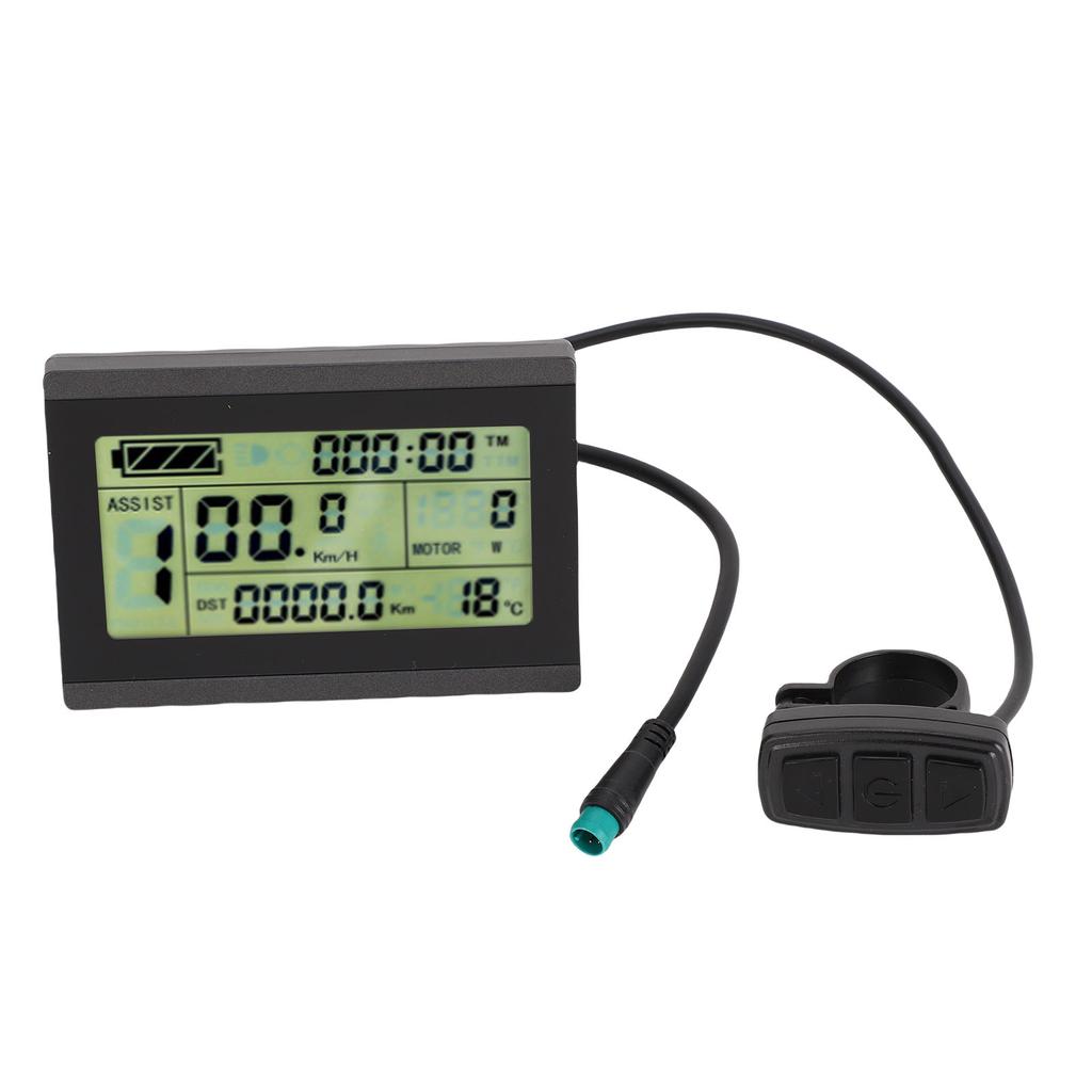 Electric Scooter LCD Display 24V 36V 48V Electric Bike LCD Control Panel with 5 Pin Water Proof Connector