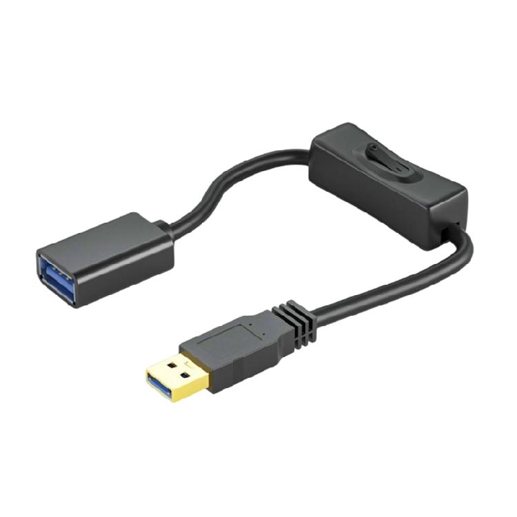 Data Sync Line USB3.0 Extender Cord USB Extension Cable Wire with ON OFF Switch