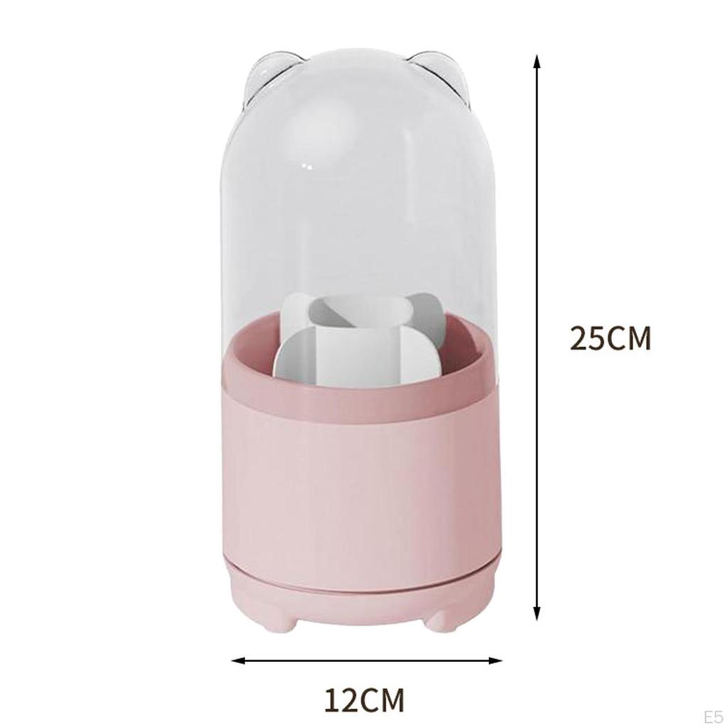 Brush Holder 5 Grids Cosmetics Holders Cute Rotating Makeup for Comb Cosmetic Pen Cup