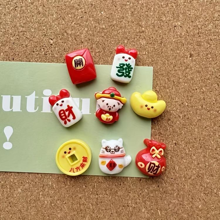 Celebrating Spring Festival and New Year Refrigerator Stickers with Creative Red Envelopes Gold Ingots Magnetic Stickers Magnets