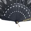 Schwarzer spanischer Stil für Tanz, Party, Hochzeit, Spitze, Seide, faltbarer Hand-Blumenfächer