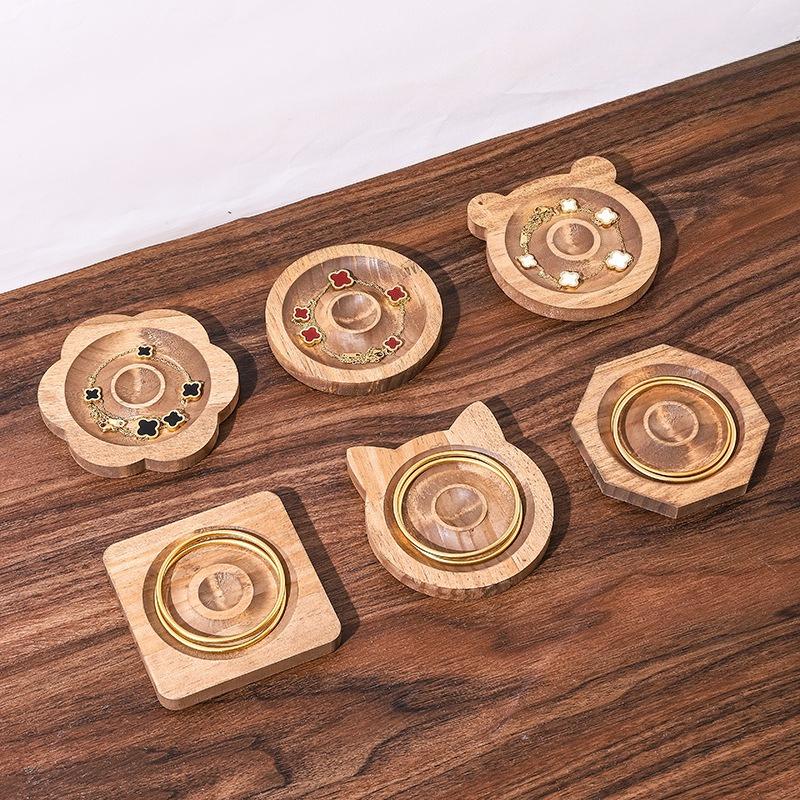Planche de rangement pour bracelets en bois massif noyer assiette à bracelets présentoir à bracelets bracelet perlé assiette à bracelets
