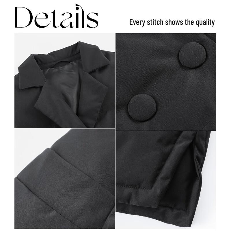 Teluoman Women's Mid-Length Lapel Padded Vest