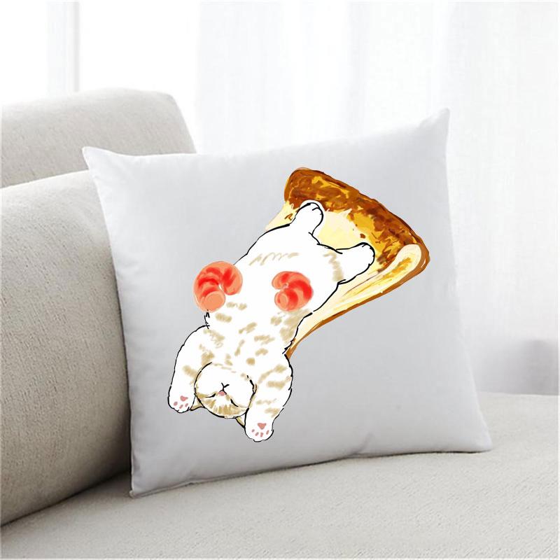 

Наволочка для спальни, дивана, автомобиля, украшения, подушка, милый мультяшный кот, чехол для подушки 40x40cm