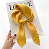 Fashion Solid Kerchief Women Head Scarf For Hair Pink Green White Silk Neck Scarfs Female 70Cm*70Cm Square Bandanas Lady Scarves