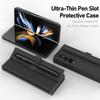 Carcasă pliabilă pentru telefon cu fantă ascunsă pentru stilou încorporată pentru Samsung Galaxy Z Fold 4 Husă cu acoperire completă cu balamale magnetice Galaxy Z Fold4