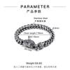 Pulsera de Hombre con Cabeza de Lobo Oscuro Estilo Europeo Americano Vintage Punk Moda Joyería Versátil Venta al por Mayor