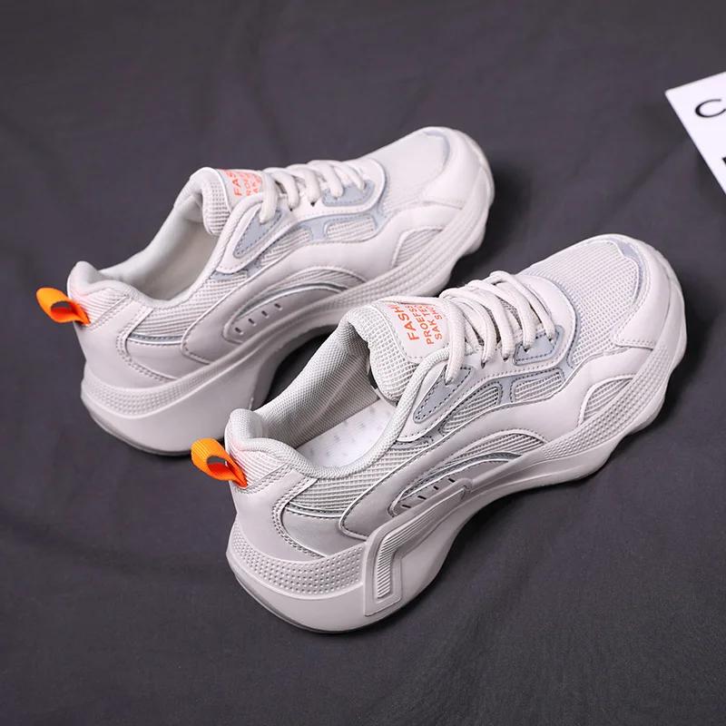 Weiße Sneaker Damen Trendige Sportschuhe für Damen Atmungsaktive Plateau-Sneaker Designer-Sneaker für Damen Zapatillas De Mujer