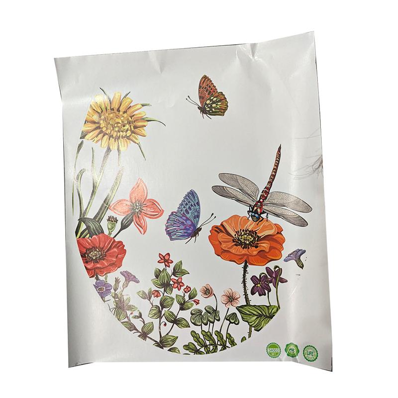 Adesivos de Vaso Sanitário com Padrão de Borboleta e Flor Rosa Adesivos de Decoração para Banheiro Pinturas Autoadesivas Adesivo de PVC Removível