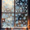 Christmas Floor Decals Blue Snowflakes and Static Cling for Living Room Bedroom Party Decor