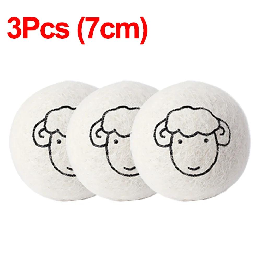 6Pcs Reusable Wool Dryer Balls Clothes Softener Laundry Fleece Dryer Ball Kit Home Clothes Dryer Washing Machine 34567Cm