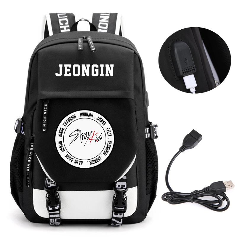 Straykids Beliebte Koreanische Boygroup Peripherie Rucksack Campus Grund- und Sekundarschüler Schultasche Herren- und Damen-Computertasche Rucksack