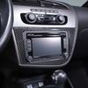 Para Seat Leon 2005 2006 2007 2008 2009 2010 2011 2012 Pegatina Real de Fibra de Carbono Blanda Panel de CD del Coche Accesorios Interiores LHD RHD