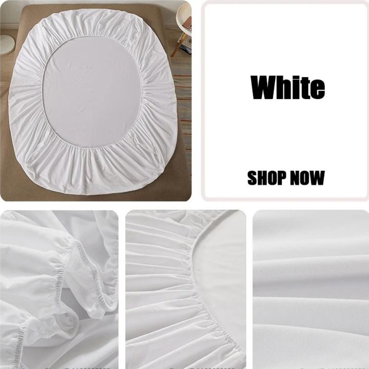 Fitted Sheet with Elastic Bands Non Slip Adjustable Mattress Covers for Single Double King Queen Bed