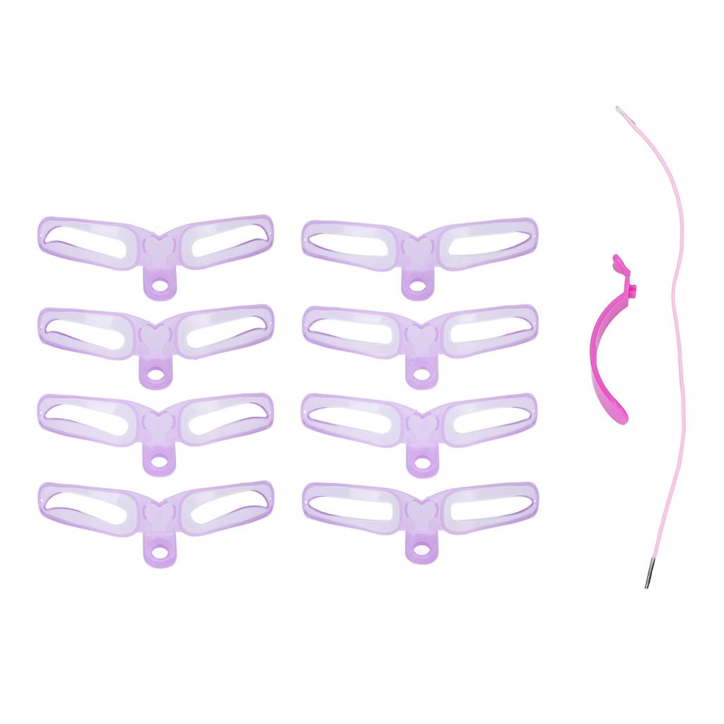 8pcs Eyebrow Stencil Reusable Eyebrow Template Three Dimensional Eyebrow Shaping Kit