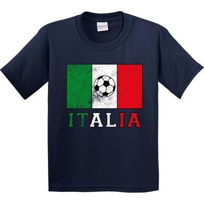 Inktastic Italian Soccer Youth T-Shirt Pinkinkart Flag Futbol Italia Italy Fan