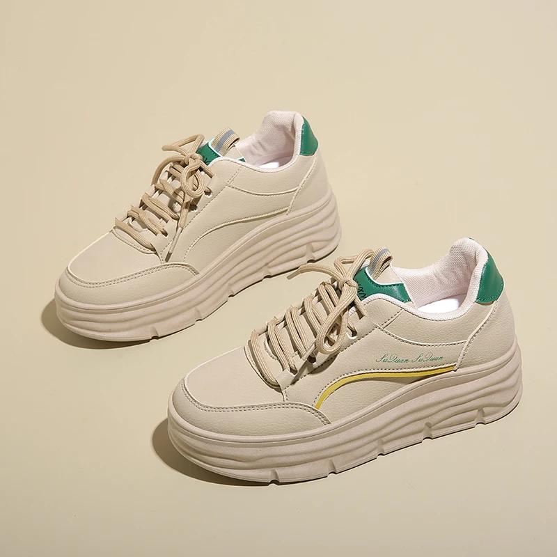 

В лесу Ботильоны на платформе Кроссовки для бега Женские Зеленые Ретро обувь Женские Спортивные Специальная Широкая обувь Продвинутая 40