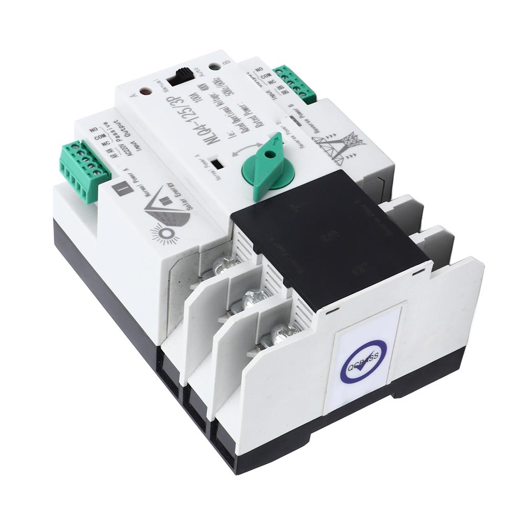 Comutator neîntrerupt de transfer dublu de putere Circuit Selector electric 400V 100A