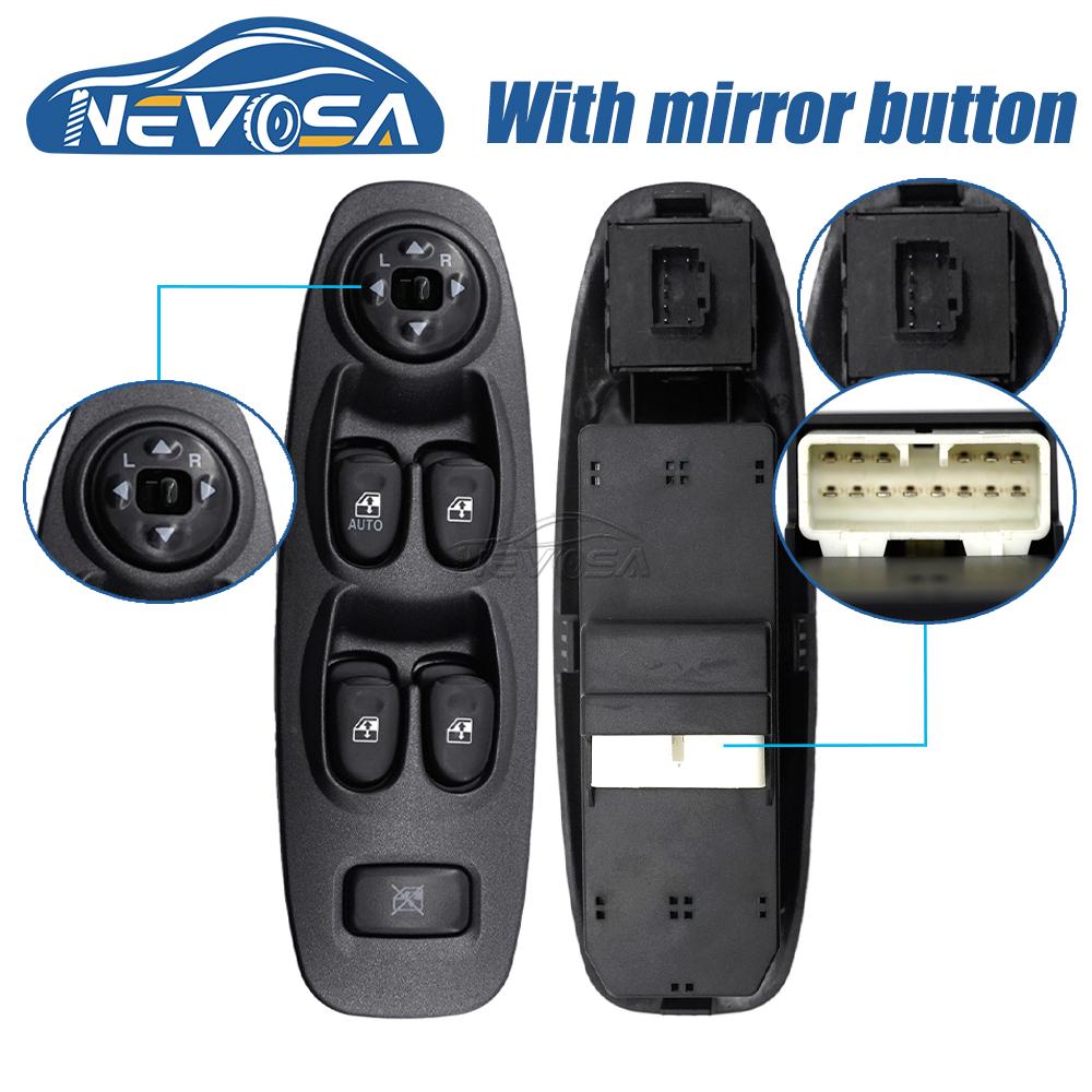 NEVOSA 93570-25300 LHD Front Left Master Power Window Switch Mirror Button For Hyundai Accent 2002 2003 2004 2005 2006 620W10270