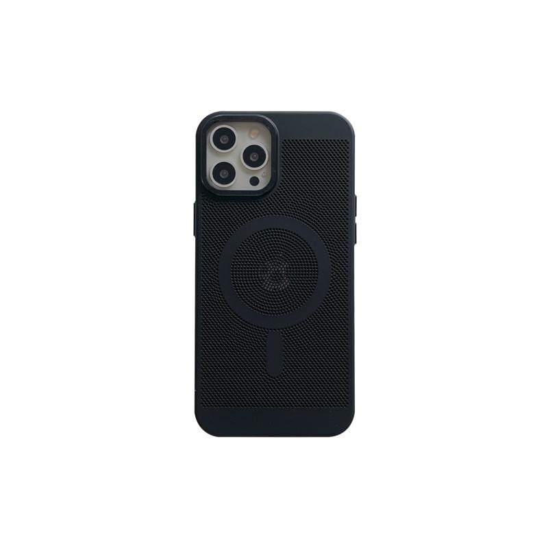 Camera Big Hole Grid Heat Dissipation Magnetic PC Case For iPhone 12 11 Pro Max Non-Slip Anti-fingerprint Back Protector Shell Cover