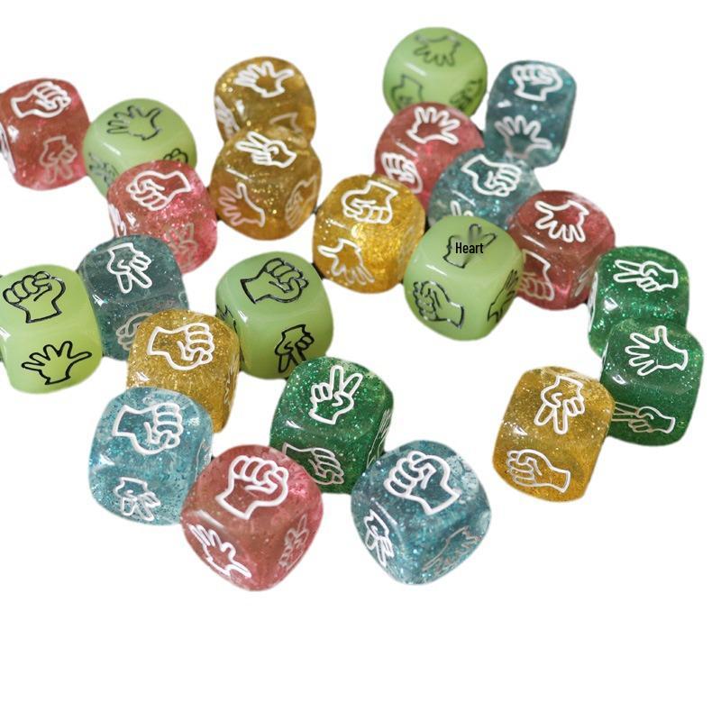 20mm Kristall Stein Schere Papier Würfel - Lustiges Ratespiel Spielzeug für KTV und Bar