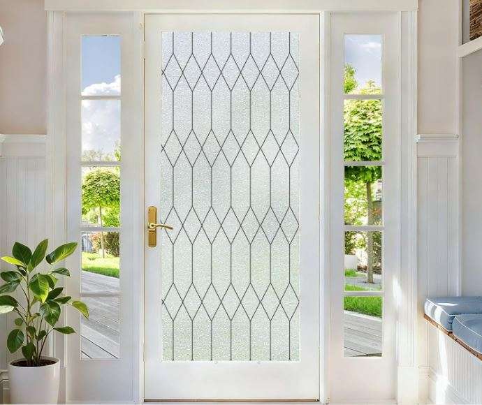 Folia okienna nieprzezroczysta samoprzylepna 44,5x300cm linie marokańskie