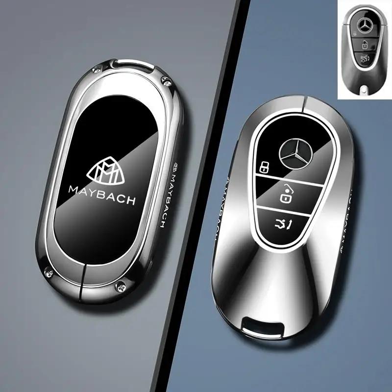 PZQ2   Car Key Case Cover For Mercedes Benz C E S Class GLC W206 W223 W214 E300 C260 C300 S450 S500 S400 Fob Accessories