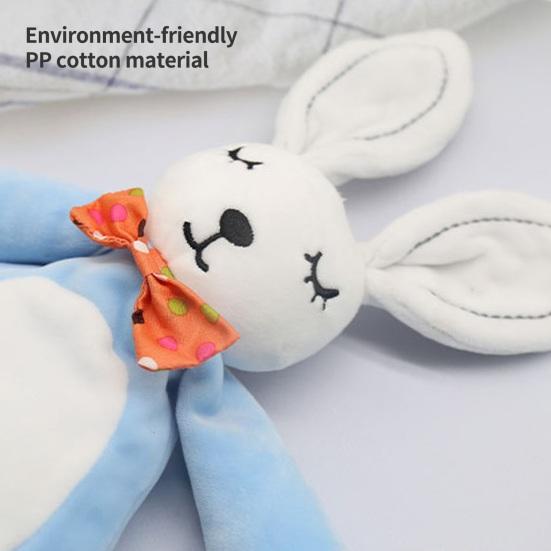 Baby Plush Toy Cute Cartoon Animal Dog/Penguin/Rabbit Tie Design Soft Touch Built-in Sound Paper Sleep Companion Gift Newborn Stuffed Comforting