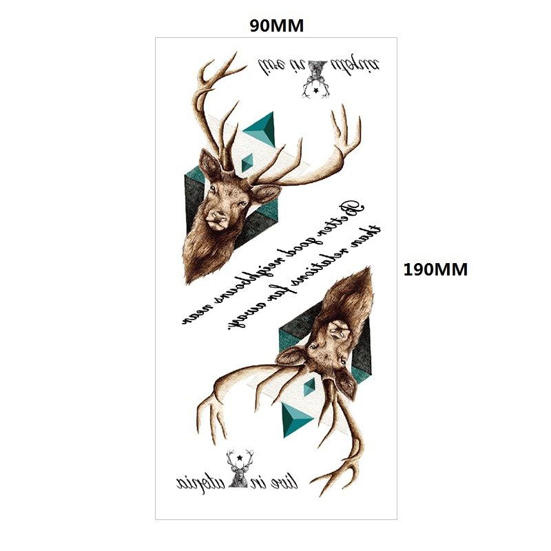 English Tattoo Sticker Feather Red Lip Totem Arm Circle Set Simulation Waterproof Tattoo Sticker