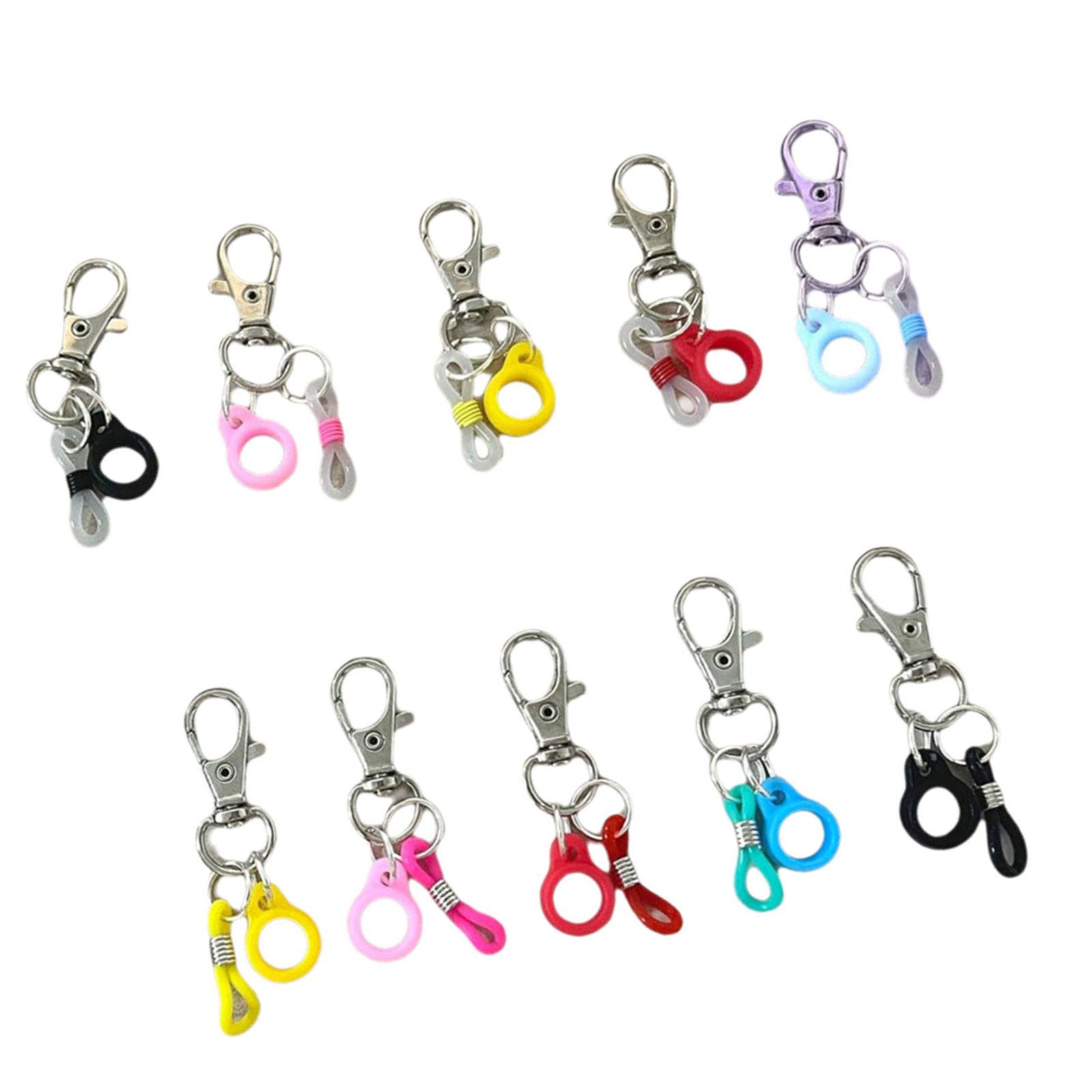 

Упаковка из 10 шт. силиконовых зажимов для ручек с застежкой-карабином, держатель для ручек на шнурке, зажим для бейджа, аксессуары для катушки