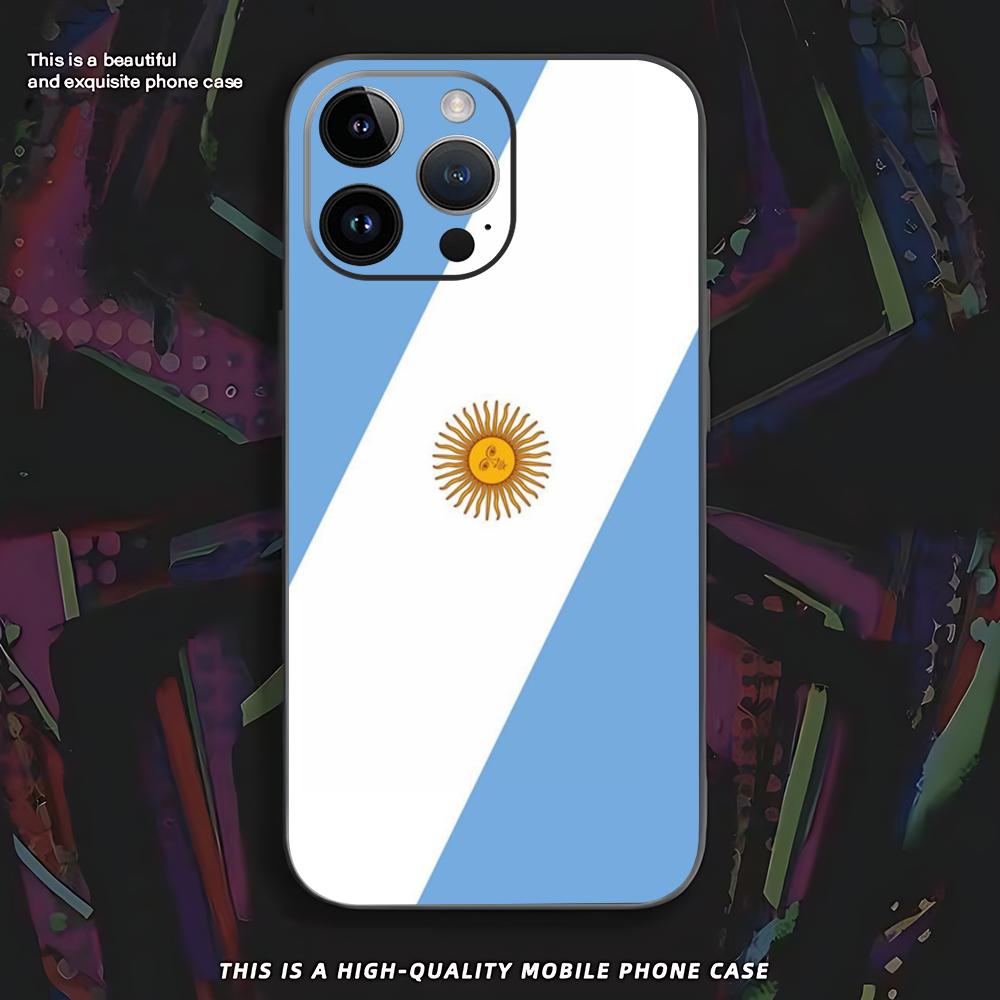 Uruguay flag ins Phone Case For iPhone 16 16e 15 14 13 12 11 XS XR Plus Mini Pro Max Soft black Shockproof Cover